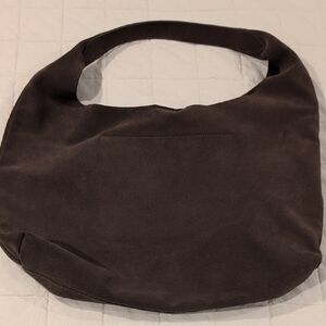 & Other Stories Dark Brown Suede Hobo Bag